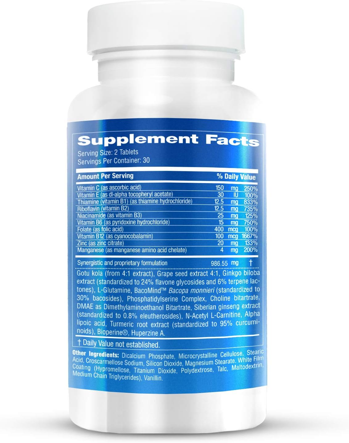 Constant Focus -- Brain Booster - Natural Herbal Brain Health Supplement for All Day Focus - Memory - Concentration - Alertness  Mental Clarity -- 60 Tabs