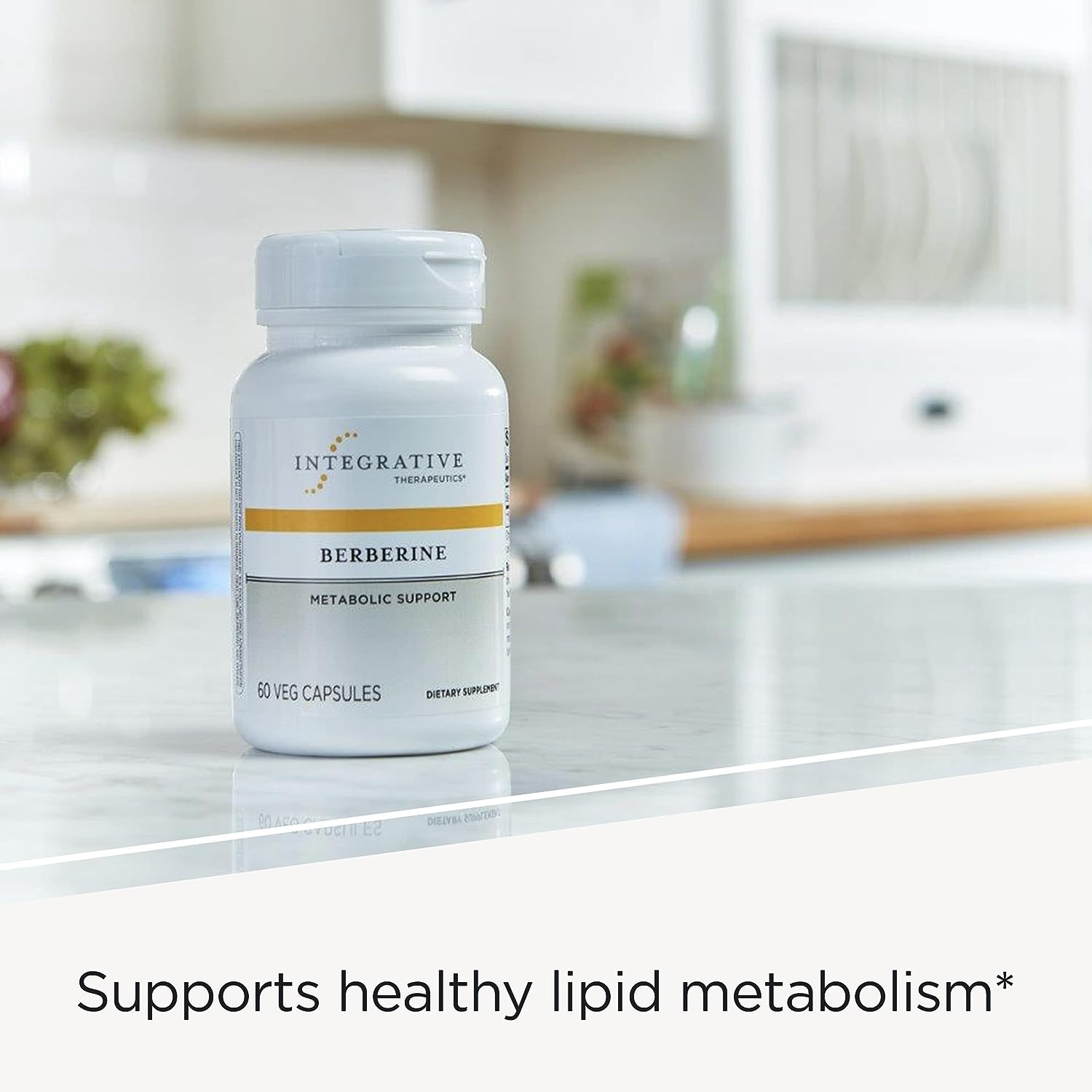 Integrative Therapeutics Berberine - Metabolic Support Supplement with Berberine HCl* - for Men and Women - Gluten Free and Vegan - 60 500 mg Capsules