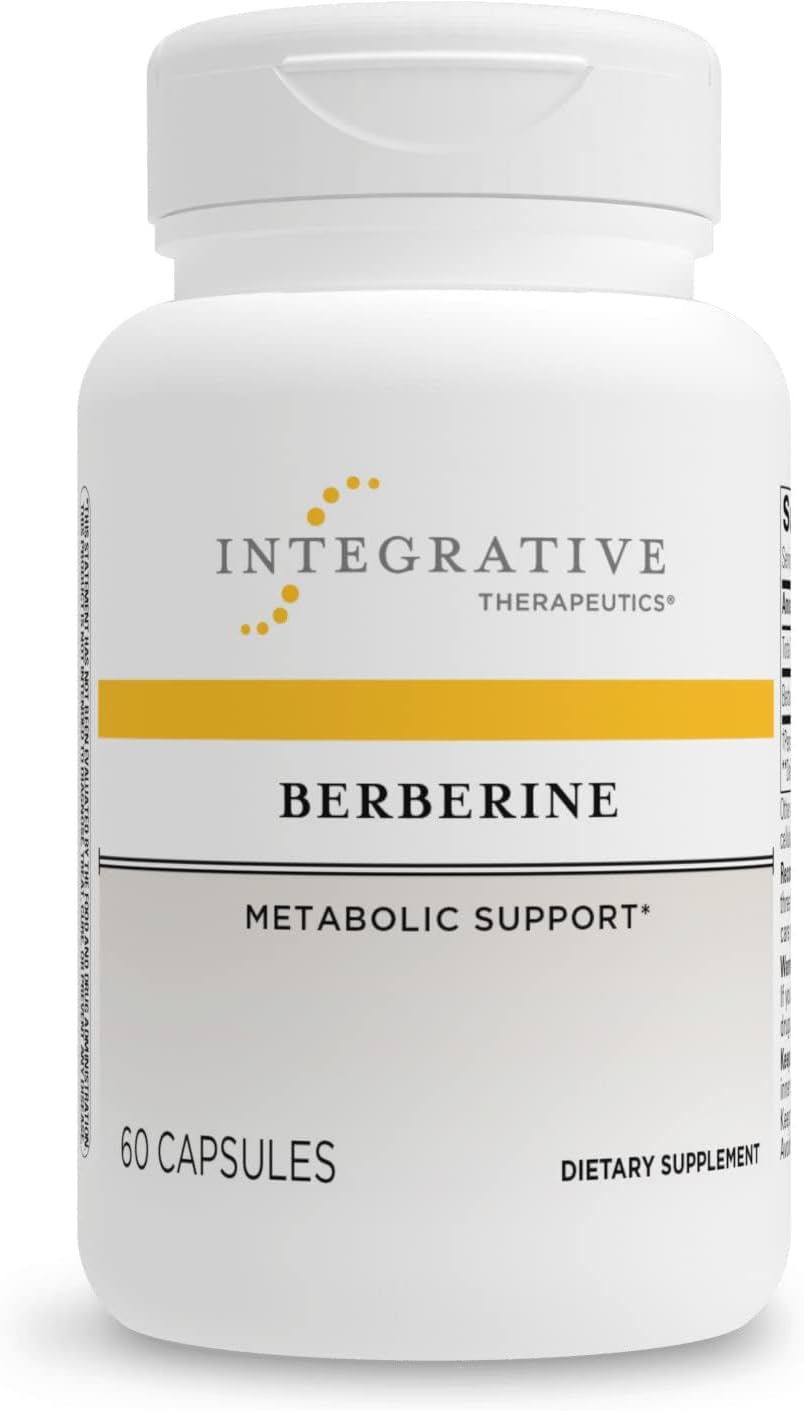 Integrative Therapeutics Berberine - Metabolic Support Supplement with Berberine HCl* - for Men and Women - Gluten Free and Vegan - 60 500 mg Capsules