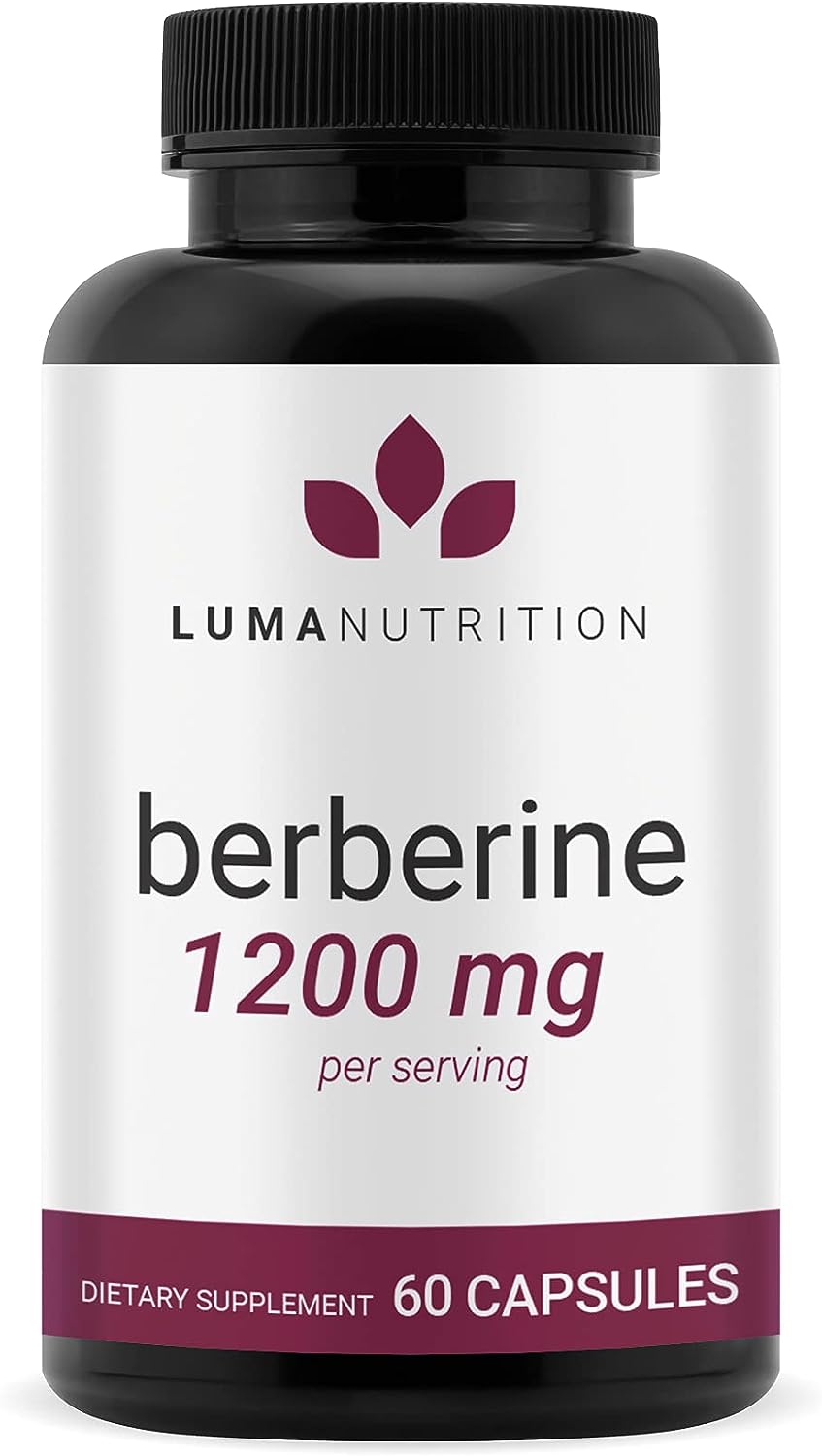 Luma Nutrition Berberine Supplement - Berberine 1200mg Per Serving - Berberine HCI - Berberine Plus - 60 Capsules : Health  Household
