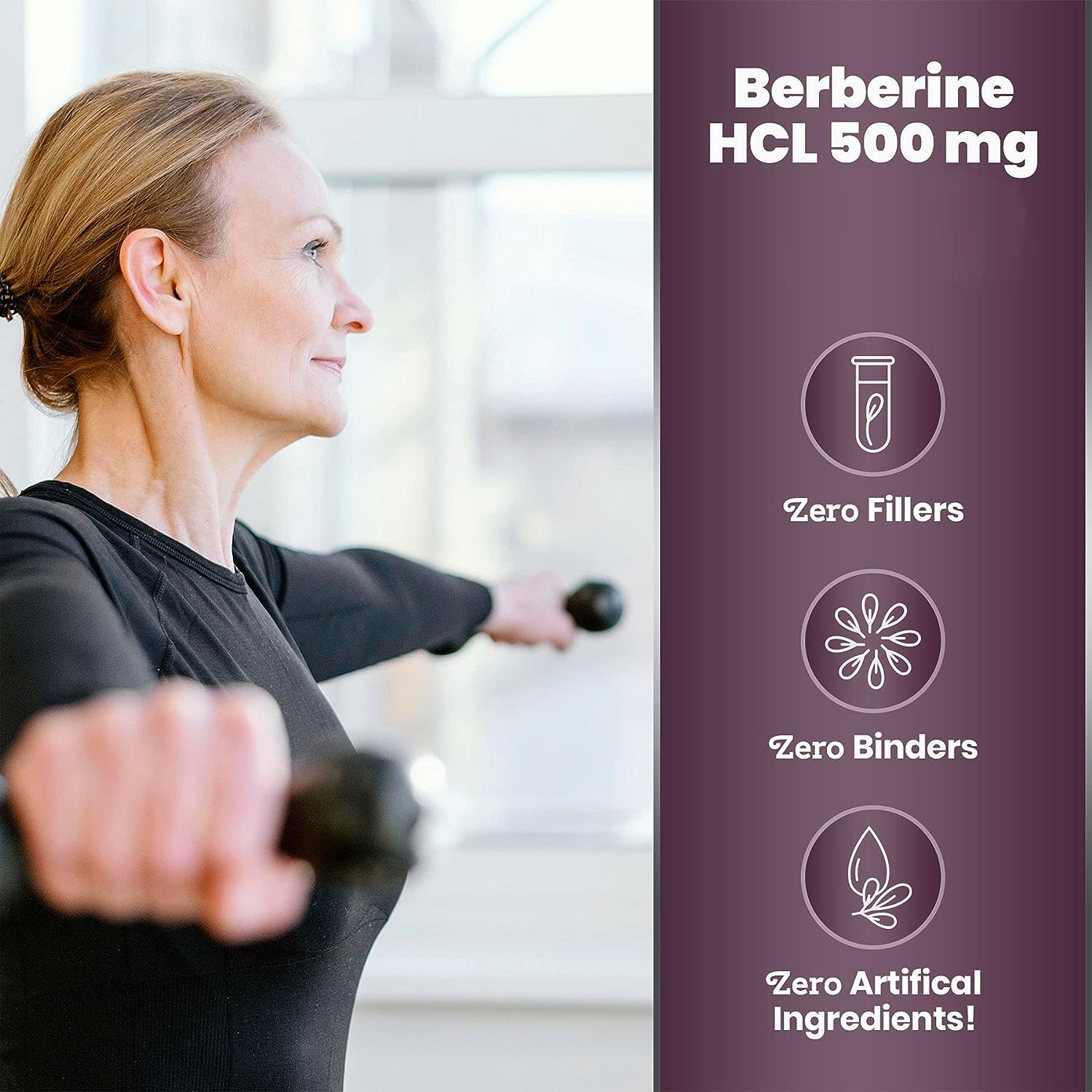 Premium Berberine HCl 500mg - 120 Capsules - Cardiovascular Gastrointestinal Immune Support - Chromium Cinnamon
