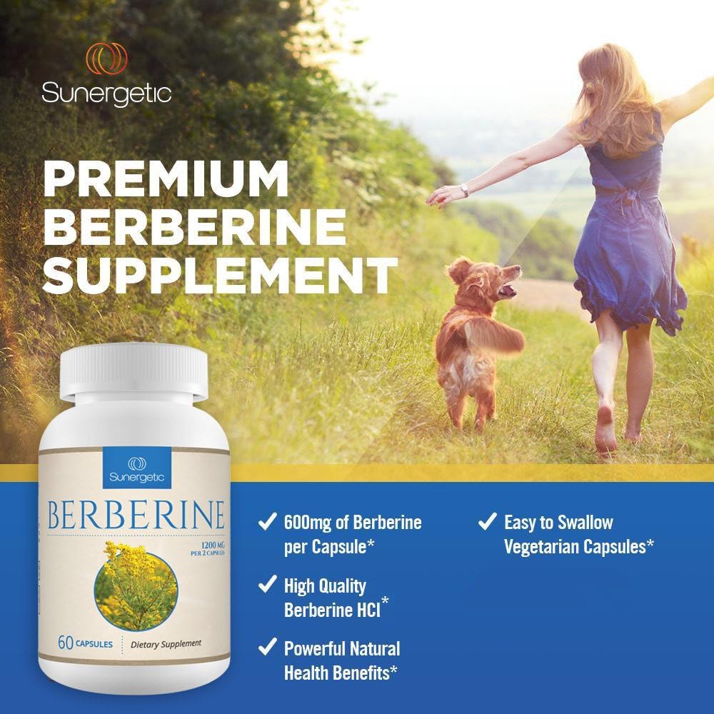 Premium Berberine Supplement - 1200mg of Berberine Per Serving - Berberine HCL Supplement Non-GMO - Immune Support- 60 Berberine Capsules : Health  Household