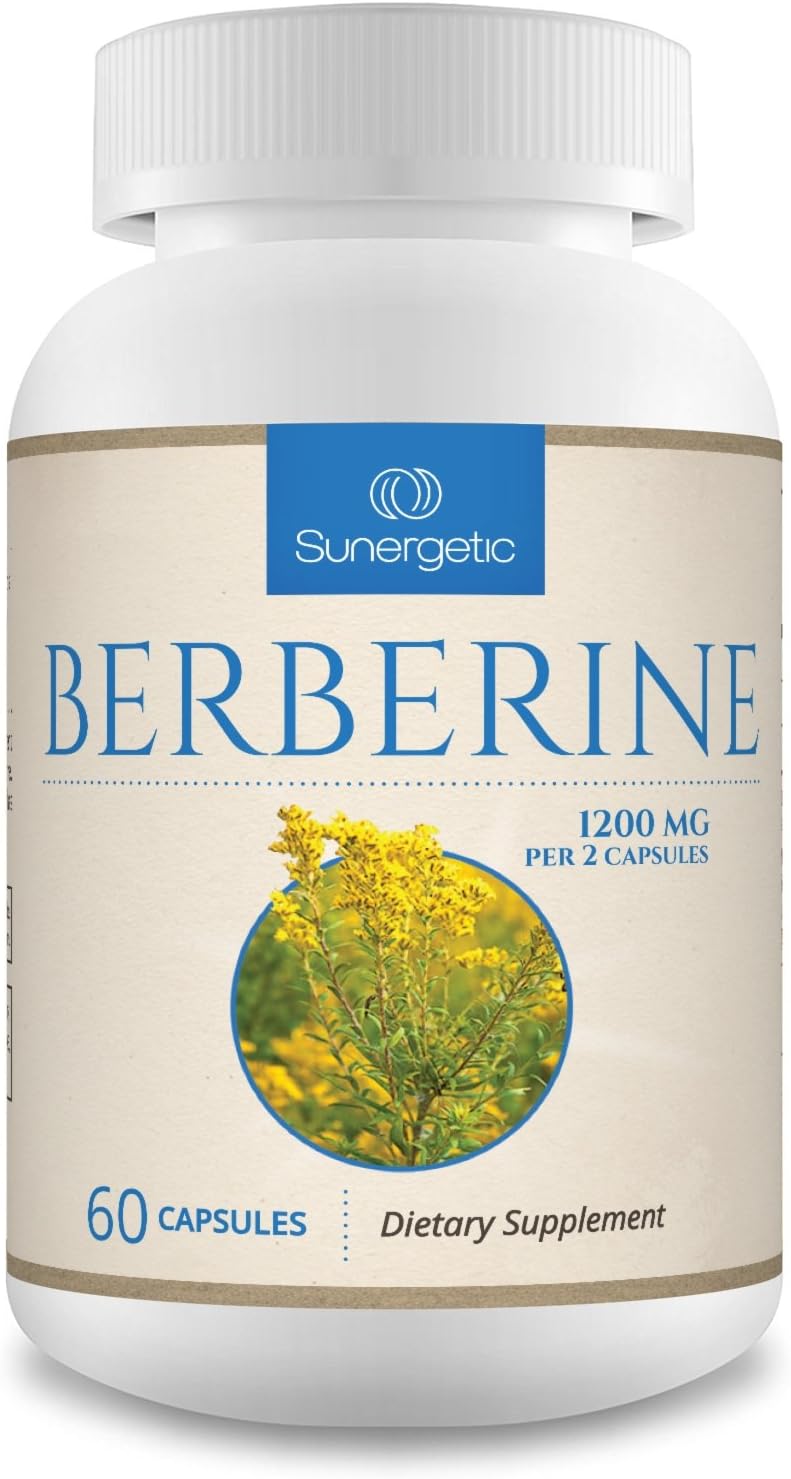 Premium Berberine Supplement - 1200mg of Berberine Per Serving - Berberine HCL Supplement Non-GMO - Immune Support- 60 Berberine Capsules : Health  Household