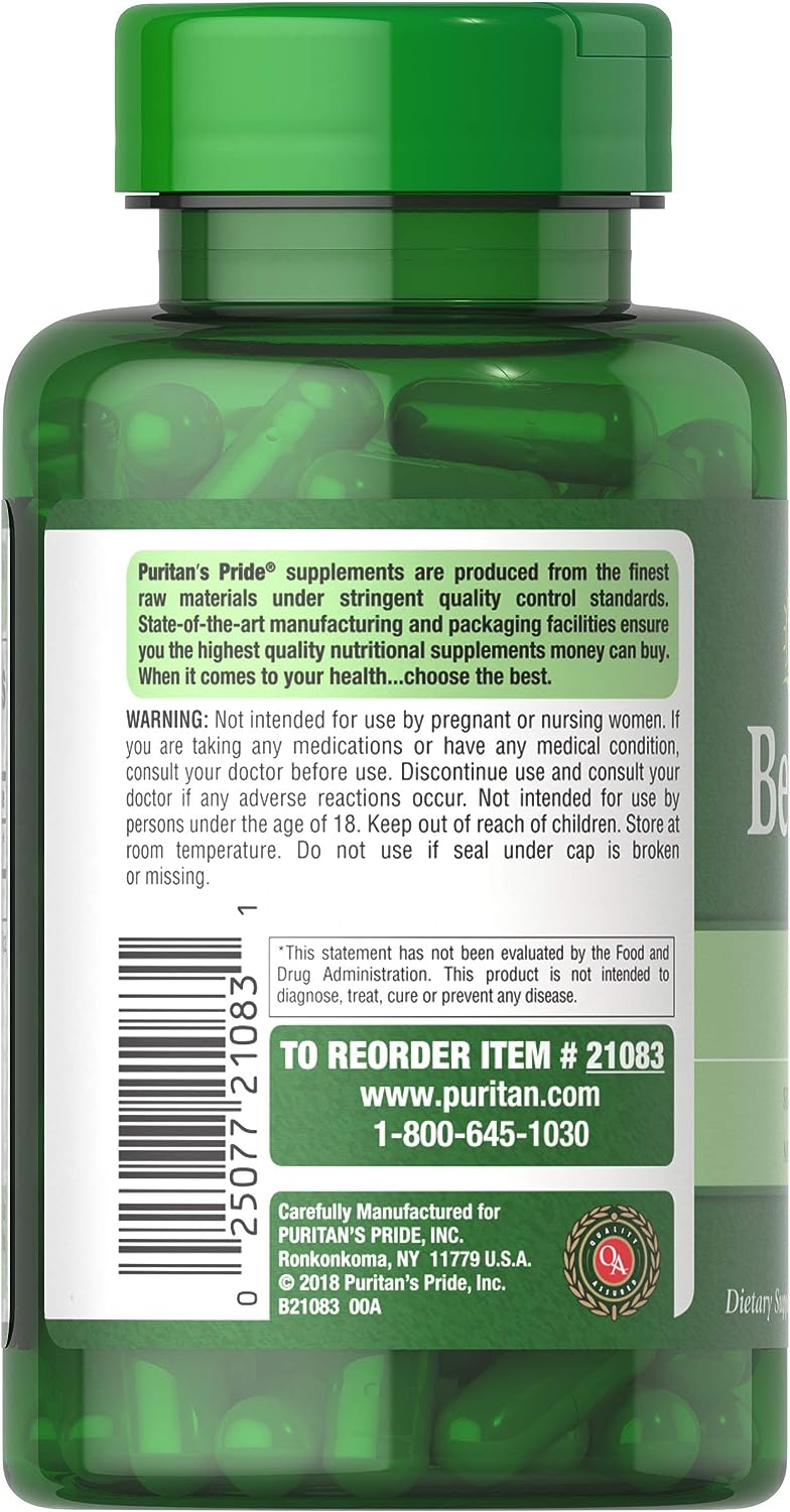Puritans Pride Berberine 500 mg, 60 Capsules