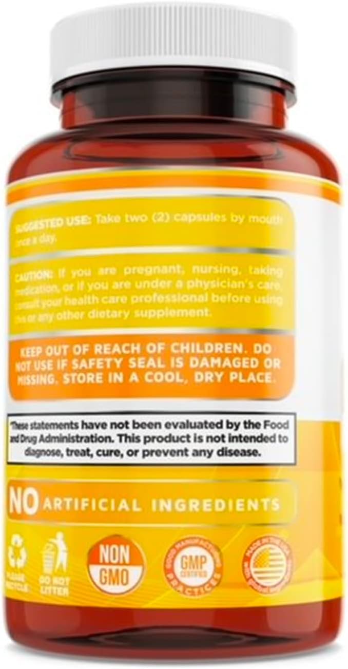 Simple-Organics Berberine 500mg (1000mg Per Serving) - 120 Capsules- Supports Healthy Immune Function, Gastrointestinal  Overall Wellness