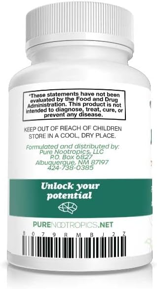 Pure Nootropics Huperzine A 200 mcg – Cognitive and Memory Support – 90 Vegetarian Capsules